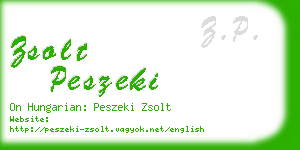 zsolt peszeki business card